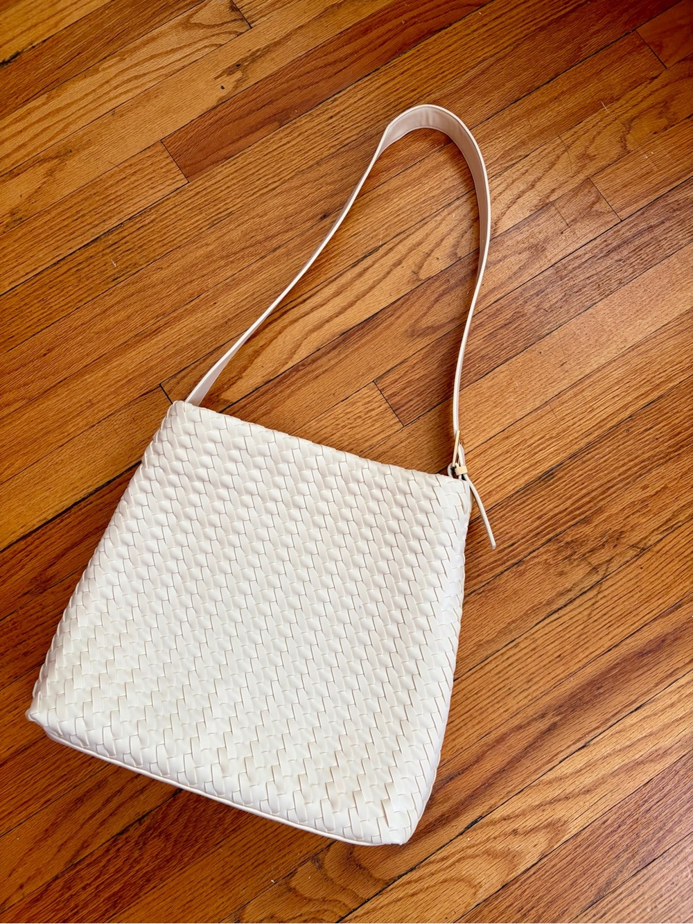 Target Cream Woven Shoulder Bag